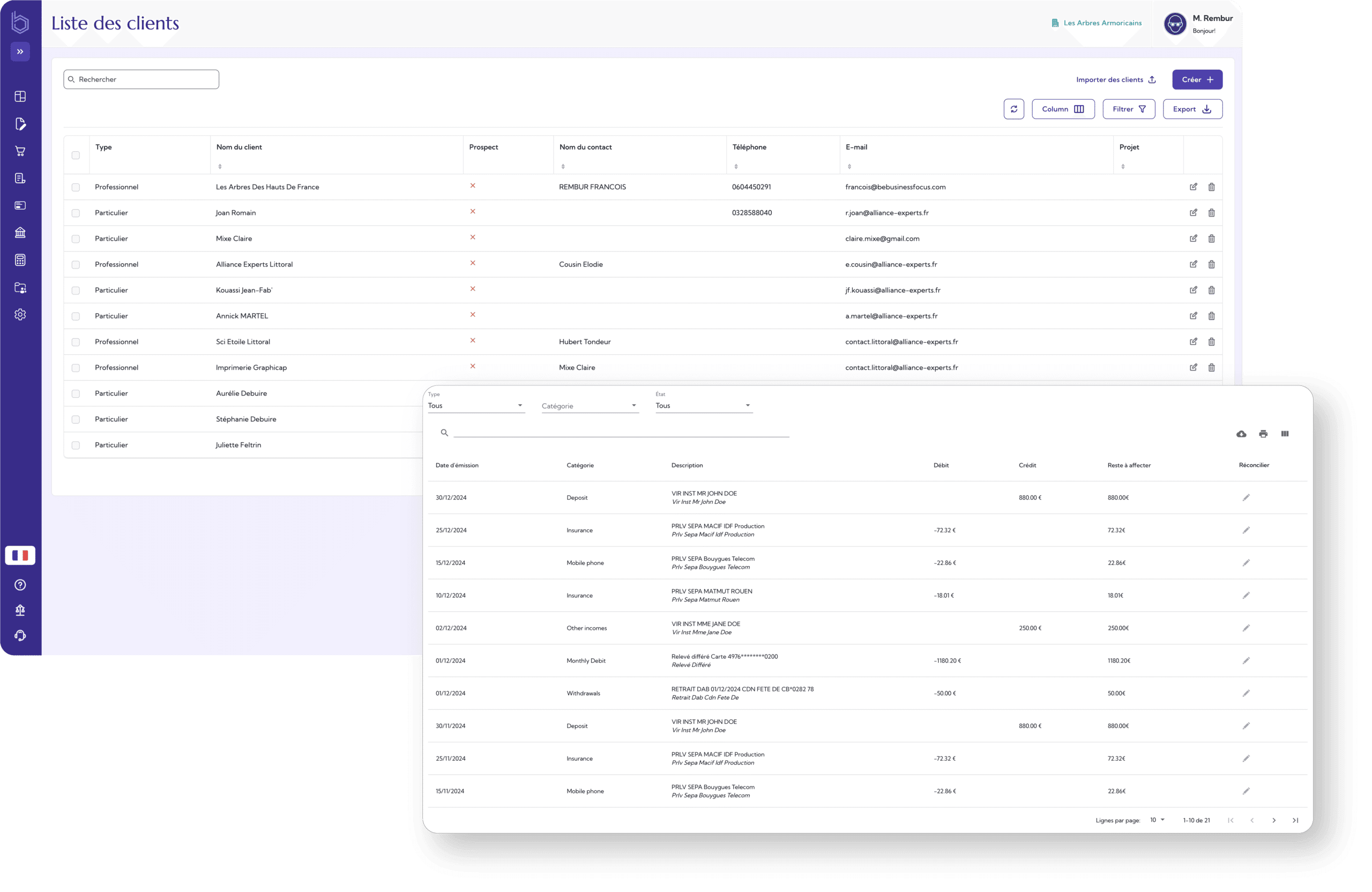 Liens de paiements